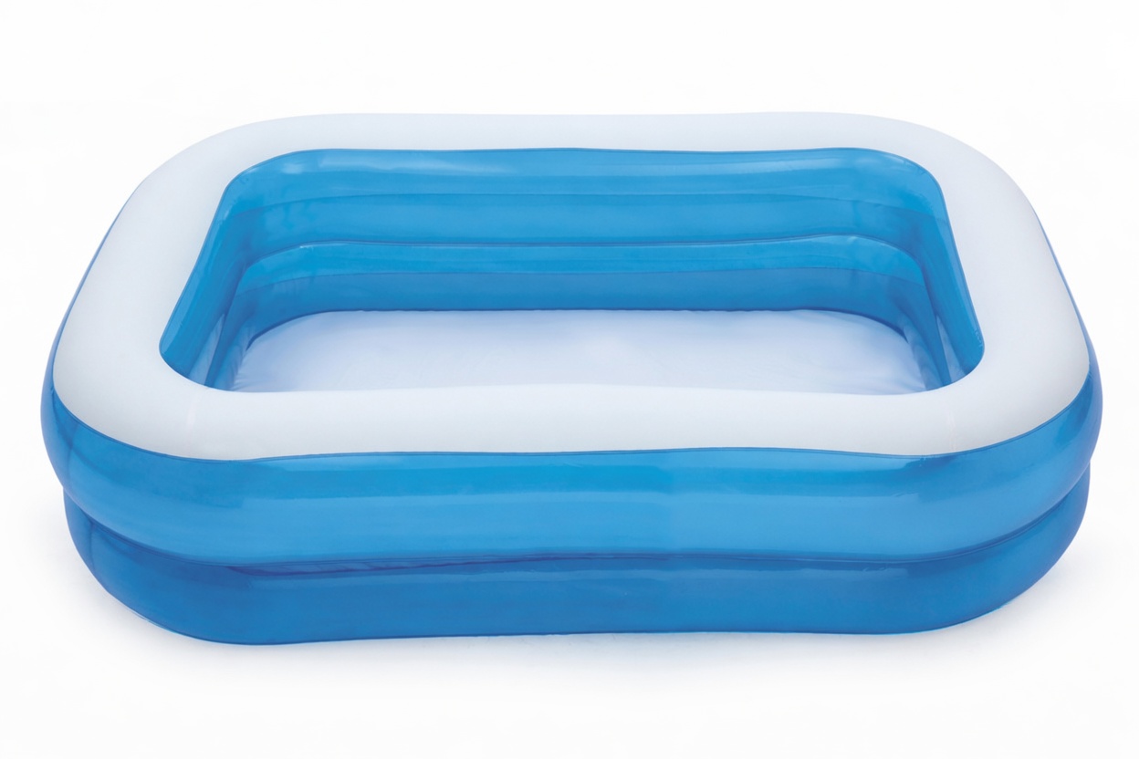 Bestway rectangular paddling pool, front angle